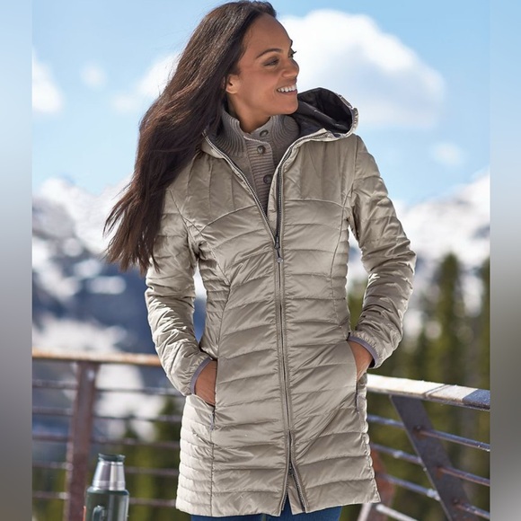 Eddie Bauer Jackets & Blazers - Eddie Bauer Women's Light Brown Puffer Coat - Size XS